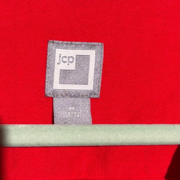 JCP Red Demin Jacket Size Medium - Picture 5 of 5
